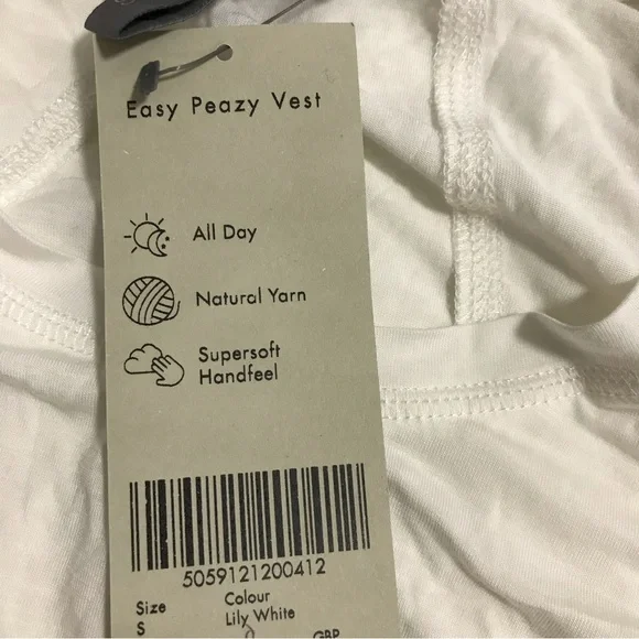 Sweaty Betty Lily White Easy Peazy Pima Tank Top - Picture 4 of 7